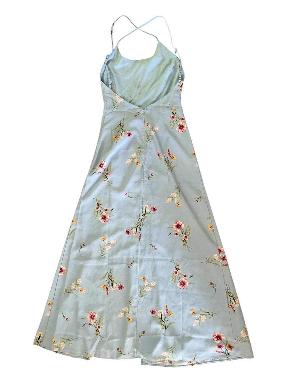 Lulu’s Blooming Vision Light Blue Floral Print Maxi Dress size XS - Picture 6 of 9